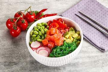 Hawaian cuisine - Poke with salmon