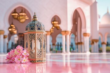 Ramadan Lantern Mosque Pink Floor.