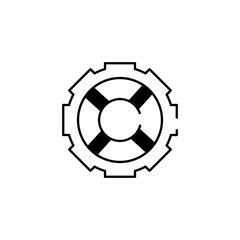 Gear Wheel icon design with white background stock illustration