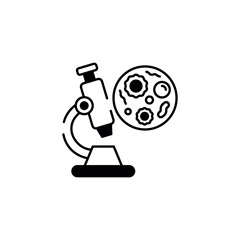 Microbiology icon design with white background stock illustration