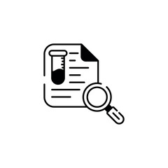 Research icon design with white background stock illustration