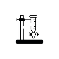 Burette icon design with white background stock illustration