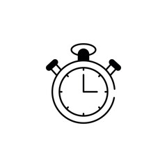 Timer icon design with white background stock illustration