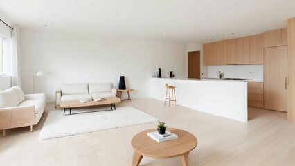 Fototapeta premium modern living room with fireplace