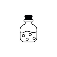 Chemical Bottle icon design with white background stock illustration