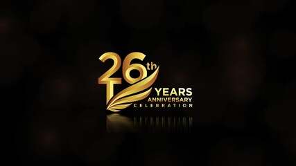 Celebrating 26th Wedding Anniversary, Wishing 26th Happy Anniversary, 26th Happy Anniversary Logo Animation Videos For You