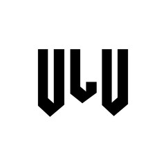 ULU letter logo design for technology company. ULU logo design black and white color combination. ULU logo, ULU vector, ULU design, ULU icon, ULU alphabet. ULU typography logo design.