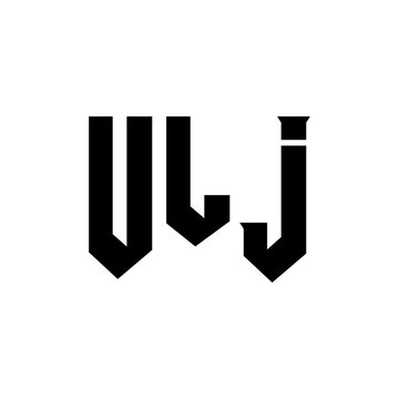 ULJ letter logo design for technology company. ULJ logo design black and white color combination. ULJ logo, ULJ vector, ULJ design, ULJ icon, ULJ alphabet. ULJ typography logo design.