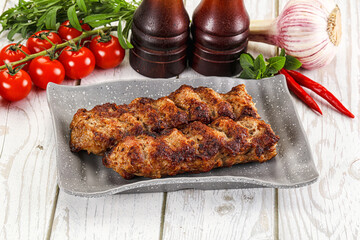 Chicken kebab minced meat and spices