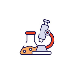 Lab Equipment icon design with white background stock illustration