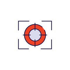 Focus icon design with white background stock illustration