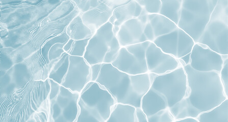 Clean Water Texture. Realistic Water Surface Overlay. Transparent Background with Gentle Ripples and Light Reflections on a Clear Water Surface.	