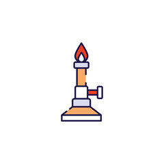 Lab Burner icon design with white background stock illustration