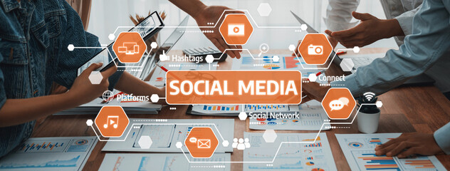 Explore effective social media strategies through collaboration and technology. Visual analysis...