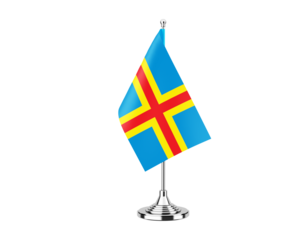 Aland Small national flag isolate background
