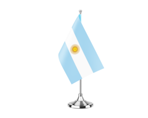 Argentina small national flag isolate background