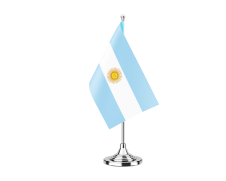 Argentina small national flag isolate background - Powered by Adobe