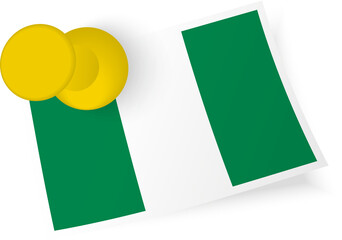 Nigeria Flag Pinned