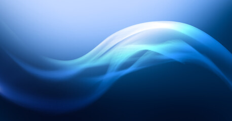 Abstract Wave Design in Calming Blue Tones for a Tranquil and Futuristic Visual Experience in Modern Digital Aesthetics and Creative Technology Concepts
