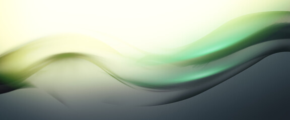 Abstract Wave Design in Green and Gray Tones for a Serene and Modern Visual Experience in Digital Aesthetics and Creative Technology Concepts