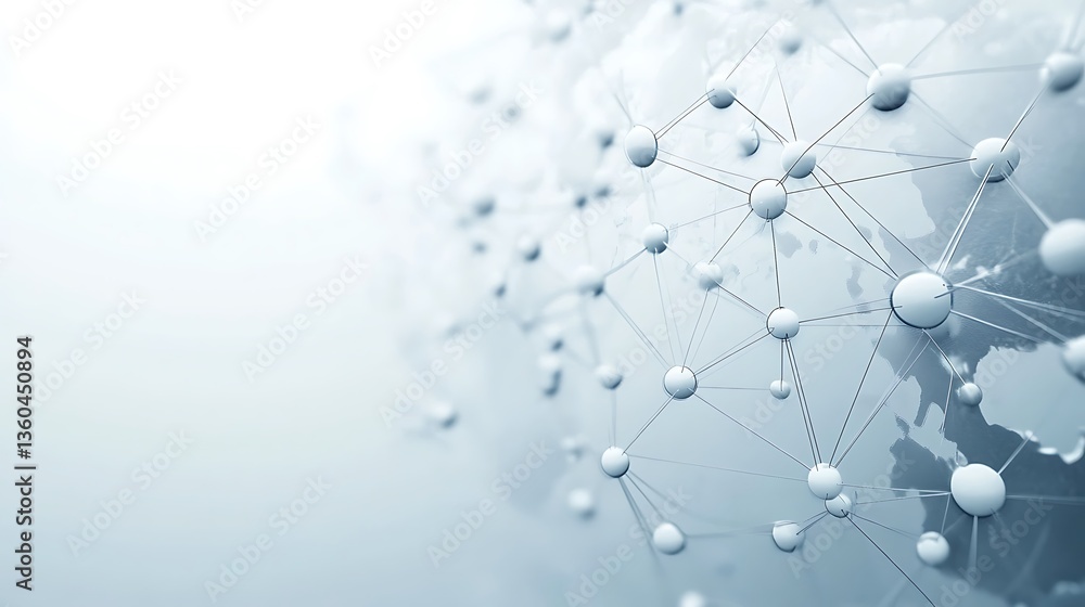 Leinwandbilder global network connection abstract illustration of a complex worldwide network