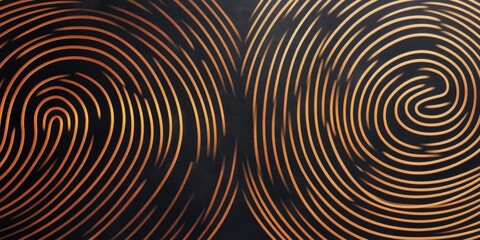 Abstract Fingerprint Design in Gold and Black