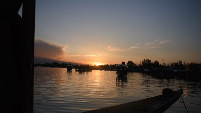 sunset on the dal lake, Kashmir