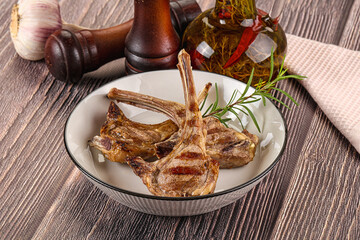 Delicous Grilled square rib of lamb