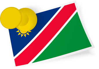 Namibia Flag Pinned