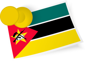 Mozambique Flag Pinned