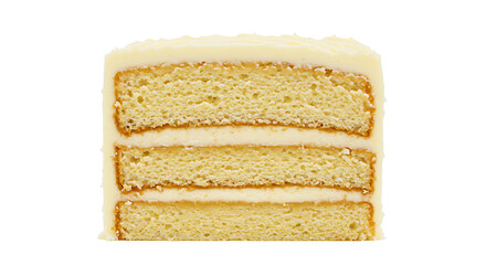 Fototapeta premium Vanilla Layer Cake Slice PNG