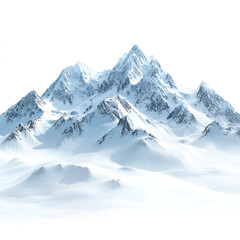 Obraz premium Majestic Snowy Mountain Range Winter Wonderland