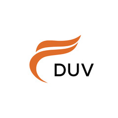 DUV creative minimalist letter logo.	