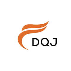 DQJ creative minimalist letter logo.	