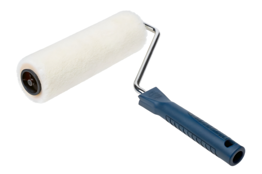 Vestan Paint Roller with Handle on a Plain Background.