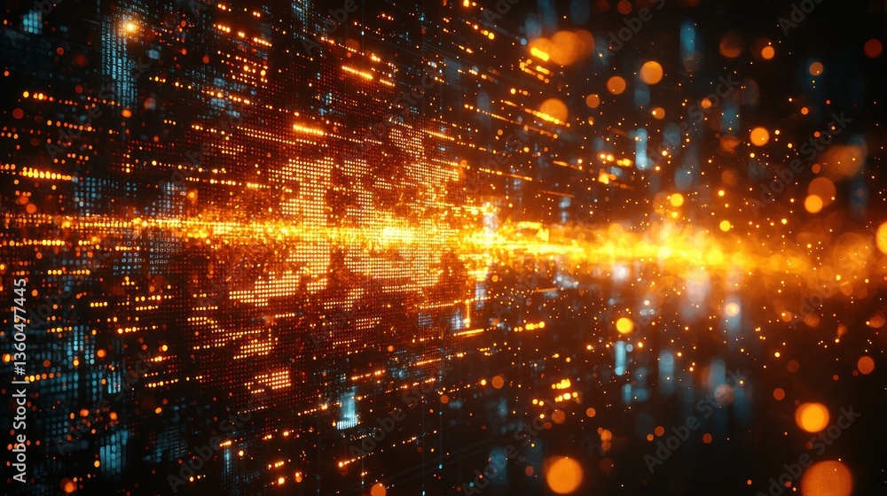 Poster digital world: a visual representation of global data flow