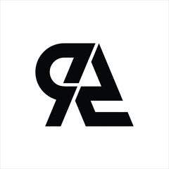 letter Qz or Zq abstract decoration logo