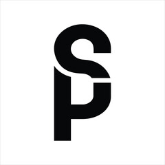 letter Sp or Ps luxury monogram simple  logo