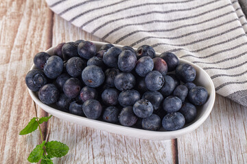 Raw ripe sweet and juicy blueberry