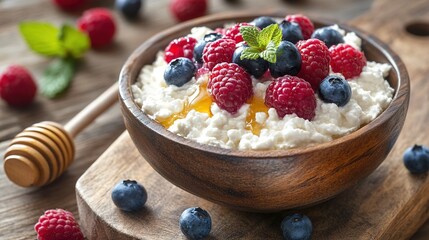 Cottage cheese with berries	
