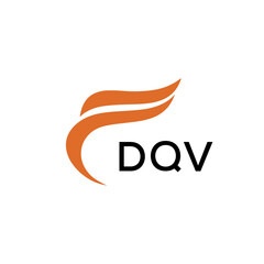 DQV creative minimalist letter logo.	
