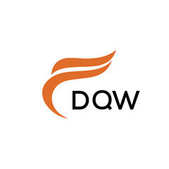 DQW creative minimalist letter logo.	