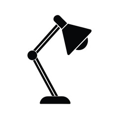 minimalist stylish desk lamp vector icon.eps