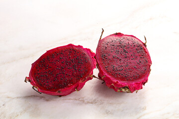 Raw sweet red dragon fruit