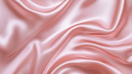 A piece of pink silk fabric with delicate folds, high - resolution, soft lighting, textile photography