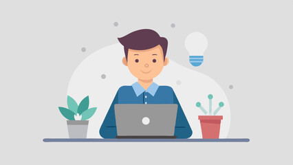 entrepreneur working on laptop