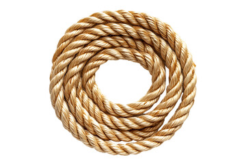 Coiled rope Isolated on White and Transparent Background PNG Image.