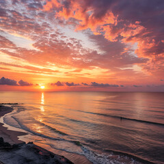 sunset on the beach