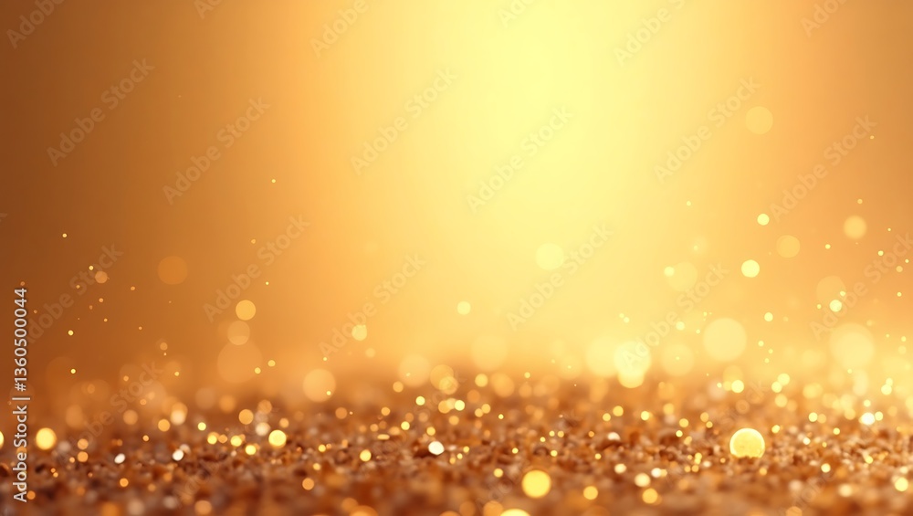Poster abstract golden gradient background with glitter. generative ai.