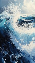 Olas del mar pintura